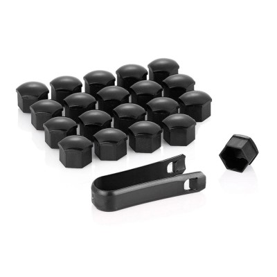 Capace prezoane, pe 17 mm, inclus cheie de scos capacele, set 20 buc negre foto
