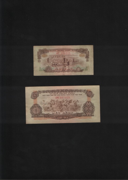 Set Vietnamul de Sud South Vietnam 10 xu + 1 dong