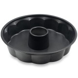 Forma de tort metalica antiaderenta, Negru, 28 x 6 cm, Oem