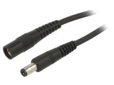 Cablu Prelungitor DC 5,5/2,1 mm Negru 5m, WEST POL