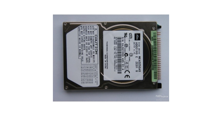 Disco Rigido Toshiba MK4036GAC 40GB 2,5'' - Aperto Mai Usato, Ampia Temperatura, Per Auto/Navigazione - Foto 2