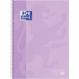 Caiet Cu Spirala, Oxford Europeanbook 1, A4+, 80 File-90g/mp, Hardcover Mov Pastel, Scribzee-mate