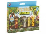 Set creativ DIY, Figurine din lemn, Peg Dolls, Jungla, Moxy