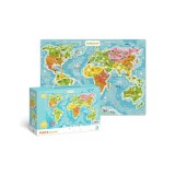 Puzzle - Continentele lumii (100 piese), Edc