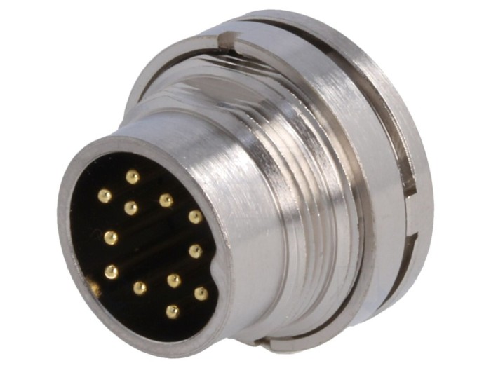 Conector M16 tată IP67, 12 pini