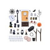Decoratiuni pentru casa de papusi de Halloween, accesorii miniature pentru casa de papusi, accesorii cu gnomi si schelete, S