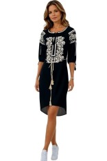 Rochie dama negru/bej , marimea XL