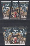 Malta 1967 - Crăciun, Serie + Staif, MNH