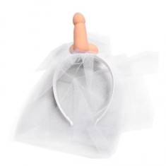 DIABLO PICANTE - WHITE BRIDAL VEIL WITH PENIS foto