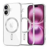 Husa premium iPhone 16 Plus Techsuit Luxury Crystal MagSafe, argintiu