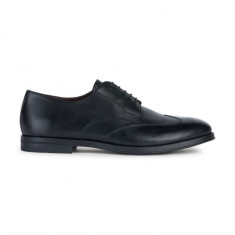 Geox pantofi de piele U DECIO barbati, culoarea negru, U36FXD 00043 C9999