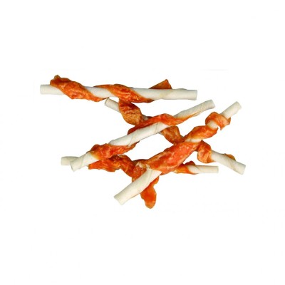 RECOMPENSE PENTRU CAINI FLAMINGO SNACK BATON PIELE SI PUI 65G foto