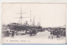 bnk cp Egipt - Alexandria - Docurile - interbelia - necirculata