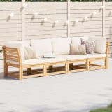 Gossi set mobilier de gradina cu perne, 4 piese, lemn masiv de acacia
