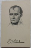 Gravura tip Carte postala Napoleon Bonaparte in exil (1820)