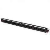 Patch Panel UTP Cat.5e, 24 porturi, negru, Roline 26.11.0349