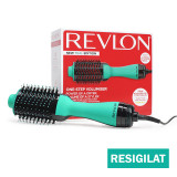 Cumpara ieftin Perie electrica fixa REVLON One-Step Hair Dryer Volumizer, RVDR5222TE TEAL, pentru par mediu si lung, Turcoaz, resigilata