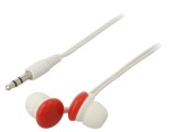 Căști In-Ear Albe/Roșii Jack 3.5mm 1.2m