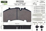 Set placute frana disc Iveco Eurocargo I-III; MAN F2000, F90; Volvo FL6 Motor 100 E 15, 100 E 15 K, 100 E 15 P, 120 E 15, 120 E 15 K, 120 E 18, 120