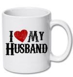 Cana alba personalizata &quot; I love my husband &quot;, INOVATIX&reg;. 330ml