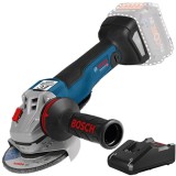 Bosch GWS 18V-10 P + GAL 18V-40 - Polizor unghiular fara acumulatori Li-Ion 18 V - Ah 125 mm + Incarcator acumulatori