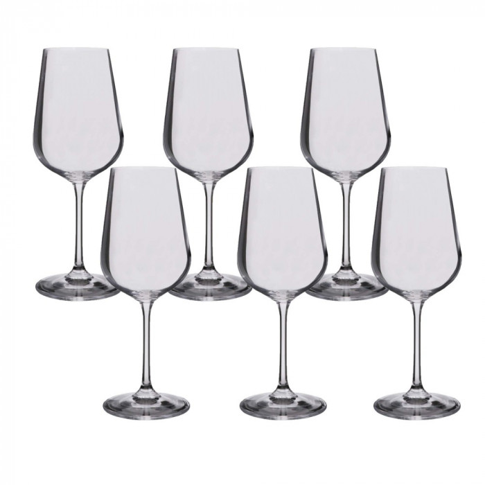 Set 6 pahare cristal vin alb Bohemia Selection, 360 ml