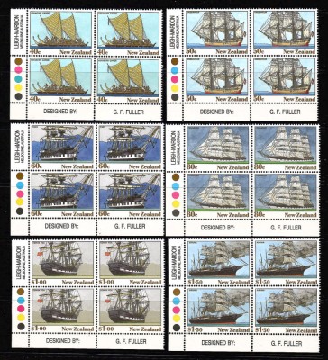 Noua Zeelanda 1990 - Patrimoniul Noii Zeelande - Nave, bloc de 4, MNH foto
