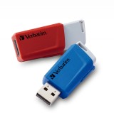 MEMORIE USB VERBATIM StoreNClick 2X32GB USB 3.0 ROSU/NEGRU &quot;49308&quot; (TIMBRU VERDE 0.03 LEI)