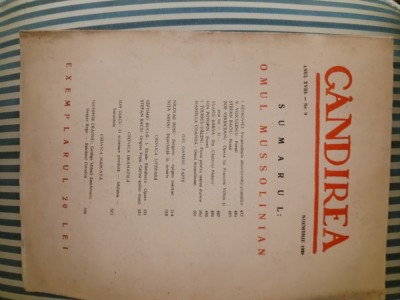 Gandirea nr. 9, noiembrie 1939. Numar tematic: Omul mussolinian foto