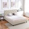 Pat Hypnotic 180x200 cm Tapitat Catifea Bej Somiera Inclusa (cod ML 1705-01)