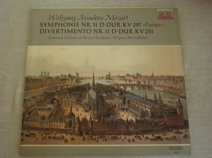MOZART - Simfonia Nr. 31 / Divertimento Nr. 11 - Vinil LP Heliodor