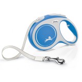 Lesa Flexi New Comfort, Retractabila, cu Banda, marimea M, 5m/25kg, Albastru
