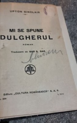 Mi se spune dulgheru - Upton Sinclair foto
