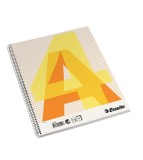 Caiet de birou Esselte, carton, certificare Nordic Swan, reciclabil, A4, 70 coli, cu spira, matematica