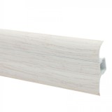 Plinta parchet PVC Volkas VKP 53.01, canal cablu, alb, 2500 x 53 x 15 mm