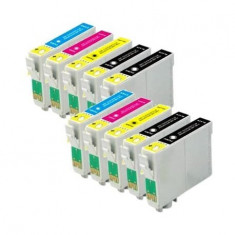 Set 10 cartuse compatibile Epson T0611 T0612 T0613 T0614