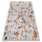 Covor Structural BOTANIC 65239 Flori, tesut plat pe balcon, terasa - gri, 137x190 cm