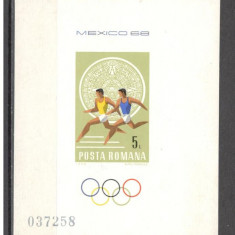 Romania.1968 Olimpiada de vara MEXIC-Bl. ZR.286