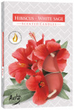 Set 6 pastile lumanari parfumate bispol - hibiscus white sage