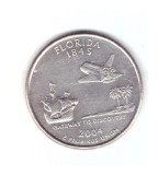 Moneda SUA 25 centi/quarter dollar 2004 D, Florida, stare buna