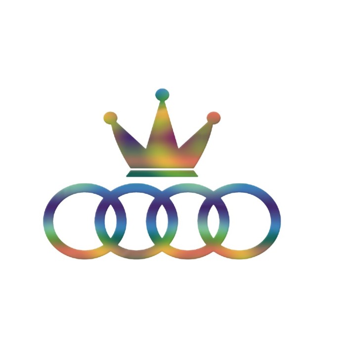 Sticker Auto , zAudi King 2, , Autocolant Personalizat cu Design Regal si Impunator