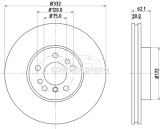 Disc frana TOYOTA COROLLA Verso (_E12_) (2001 - 2007) KRIEGER 0950004183
