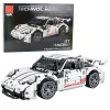 Set de constructie masina de curse GT 1:14, alb, 1268 bucati, Lean 23707