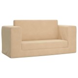 Canapea extensibila de copii cu 2 locuri, crem, plus moale