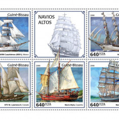 GUINEEA-BISSAU 2018 - Nave cu panze / set complet colita + bloc MNH