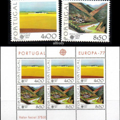 Portugalia 1977, EUROPA CEPT, serie neuzata, MNH