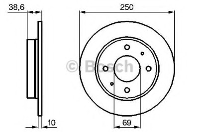 Disc frana MITSUBISHI COLT CZC Cabriolet (RG) (2006 - 2009) BOSCH 0 986 479 236 foto