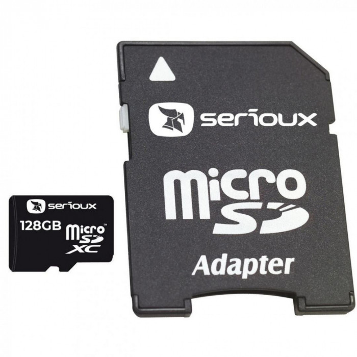 Micro secure digital card serioux 128gb uhs-i sftf128ac10 clasa 10 cu adaptor sd