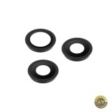 Geam Camera Spate Apple iPhone 11 Pro / 11 Pro Max Wide + UltraWide + Telephoto cu Rama (Interioara) Negru