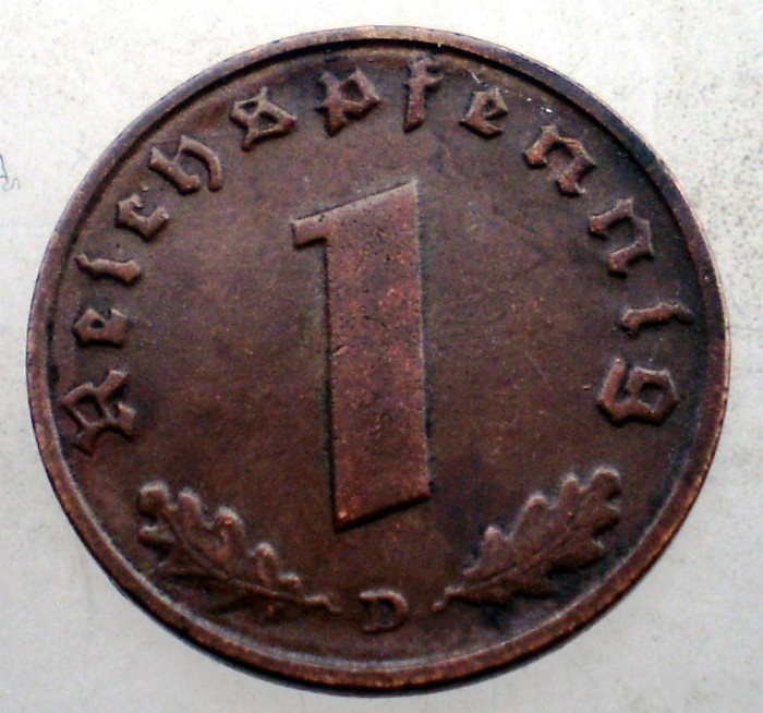 2.443 GERMANIA 1 REICHSPFENNIG 1937 D